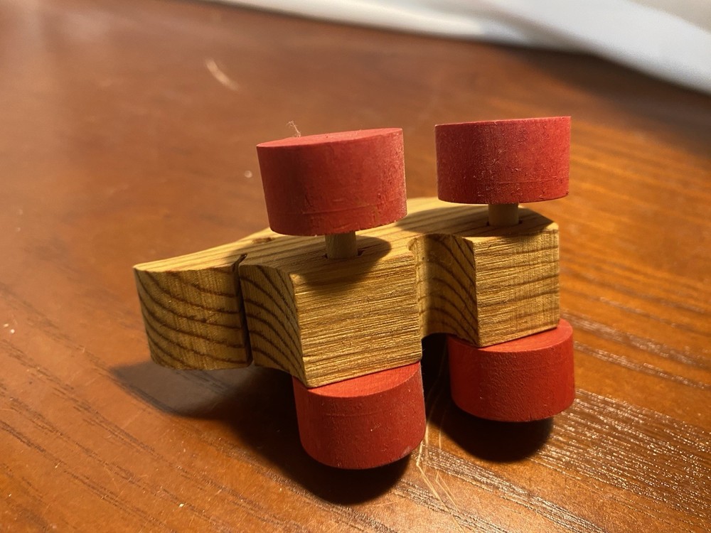 Vintage Wooden Mouse Pull/Push Toy