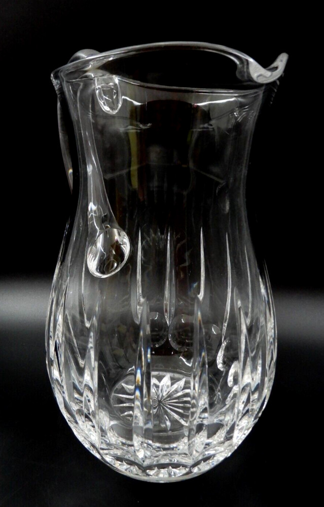 ATLANTIS CRYSTAL 8-1/2" TALL CLEAR TATTOO PATTERN PITCHER
