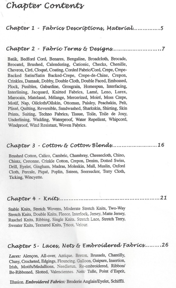 'A Guide to Fabrics when using Vintage Sewing Patterns' - BOOKLET