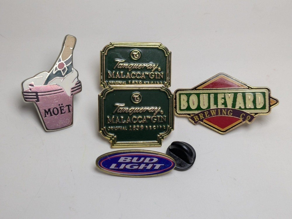(5) Alcohol Brand Lapel Pins