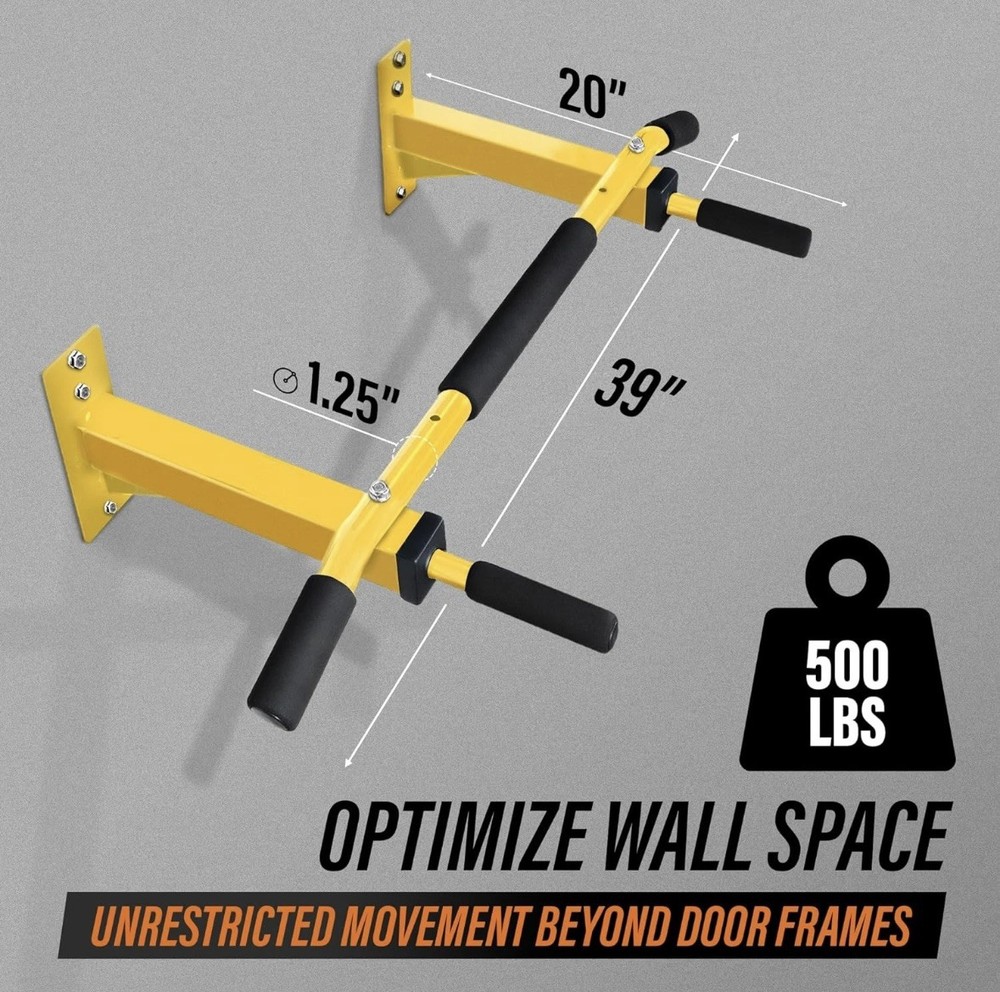 Pull up Bar Wall Mounted - Multifunctional Wall Mounted Pull up Bar for Home Gym