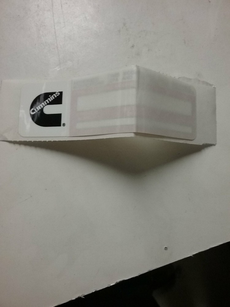 5297400 CUMMINS LABEL, AUTHORIZED CHANGE