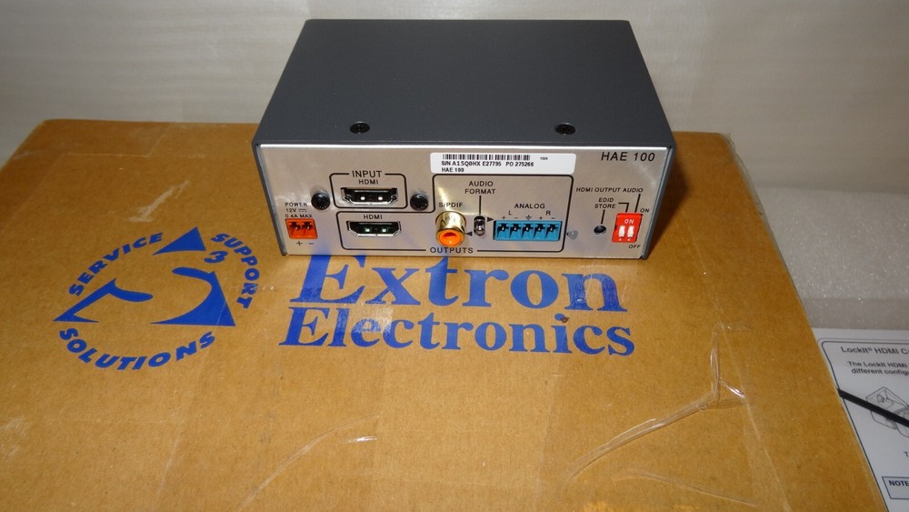 Extron HAE 100 HD HDMI Audio De-Embedding Extractor, cable EQ USB configuration