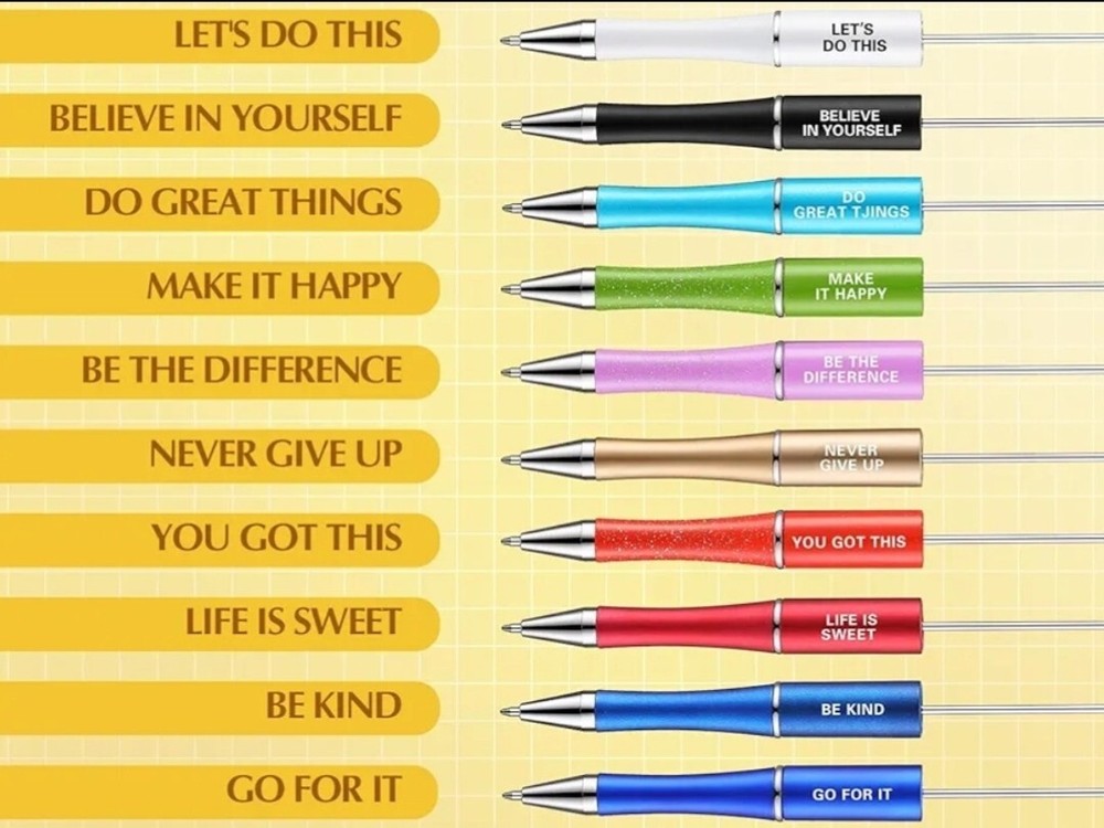 50pc Inspirational Beadable Pen Bundle
