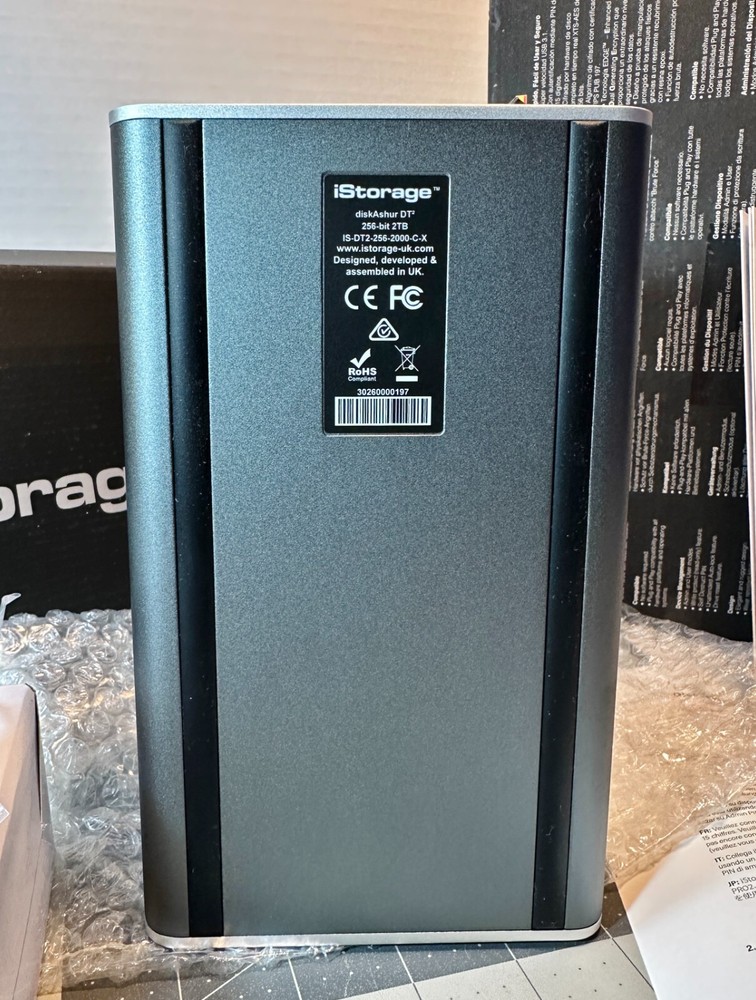 iStorage diskAshur DT2 256-bit 2TB USB 3.1 SECURE ENCRYPTED DESKTOP Hard Drive