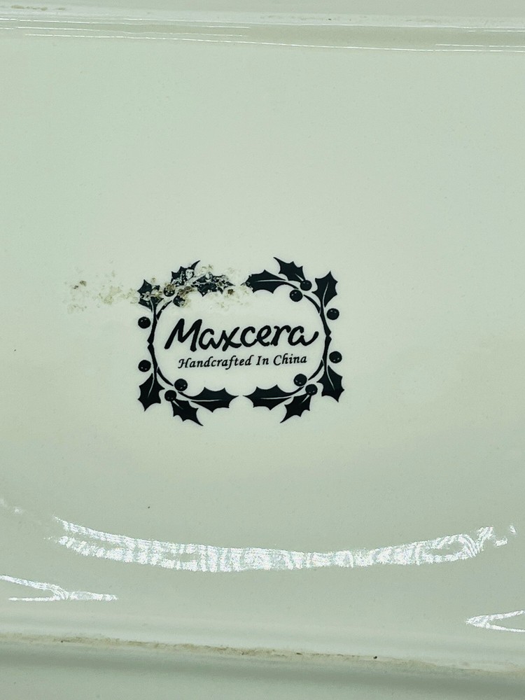 Maxcera Retangular 17” Platter “Twas the Night before Christmas”
