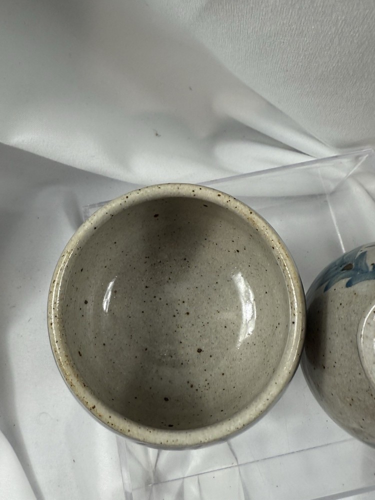 Artisan Pottery Sugar & Creamer Evergreen Trees