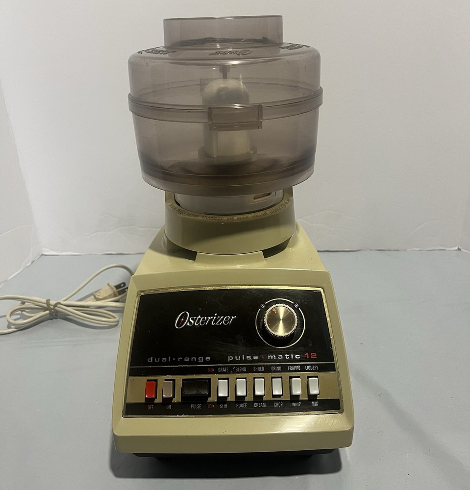 Osterizer Pulse Matic 12 Dual Range Cycle Blender Food Processor Works