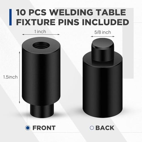 Welding table fixture alignment pins