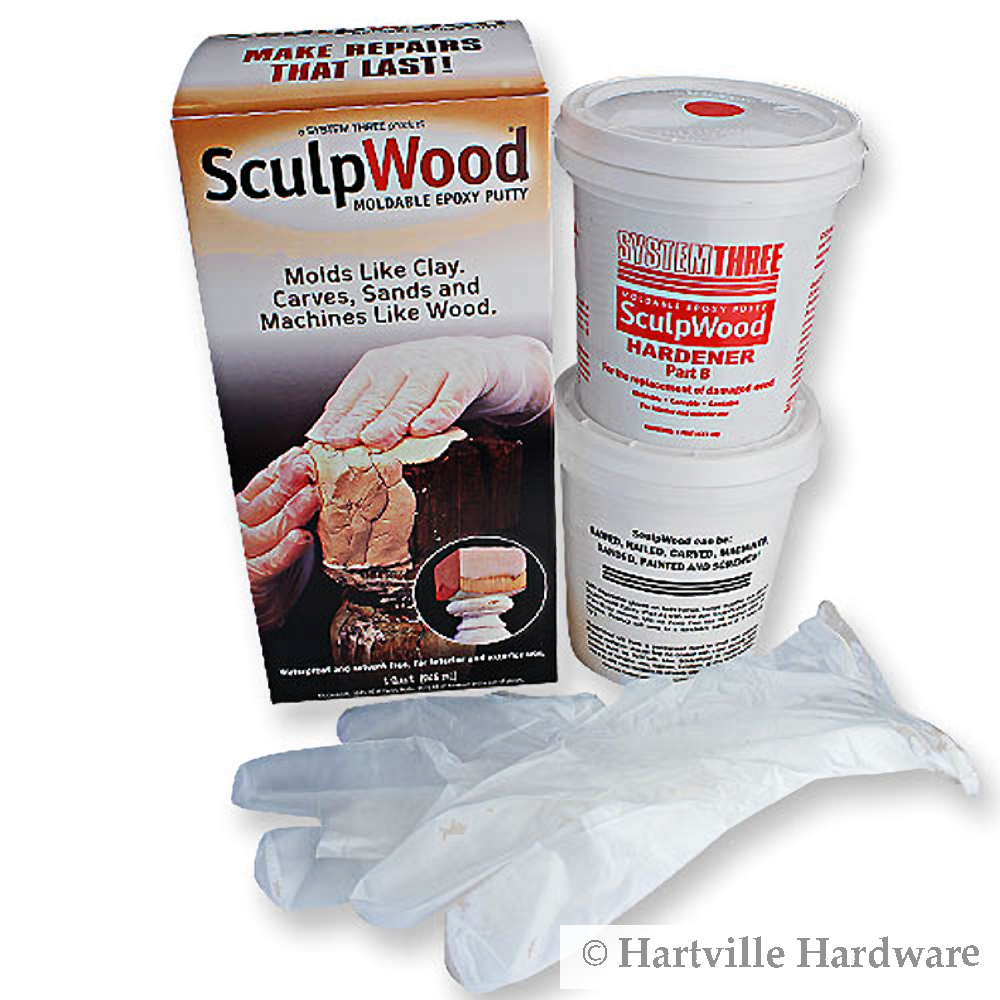 System Three Sculpwood Putty, 1 Quart