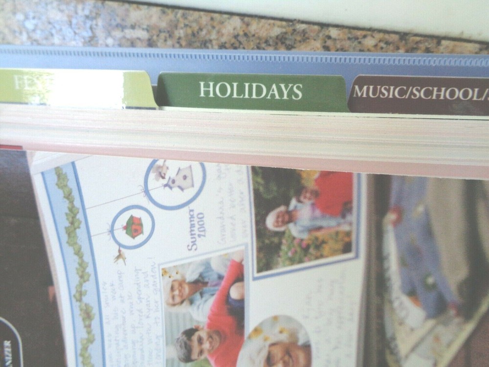 *Creative Memories Page Patterns Blue Binder Organizer Layout & custom Cutting