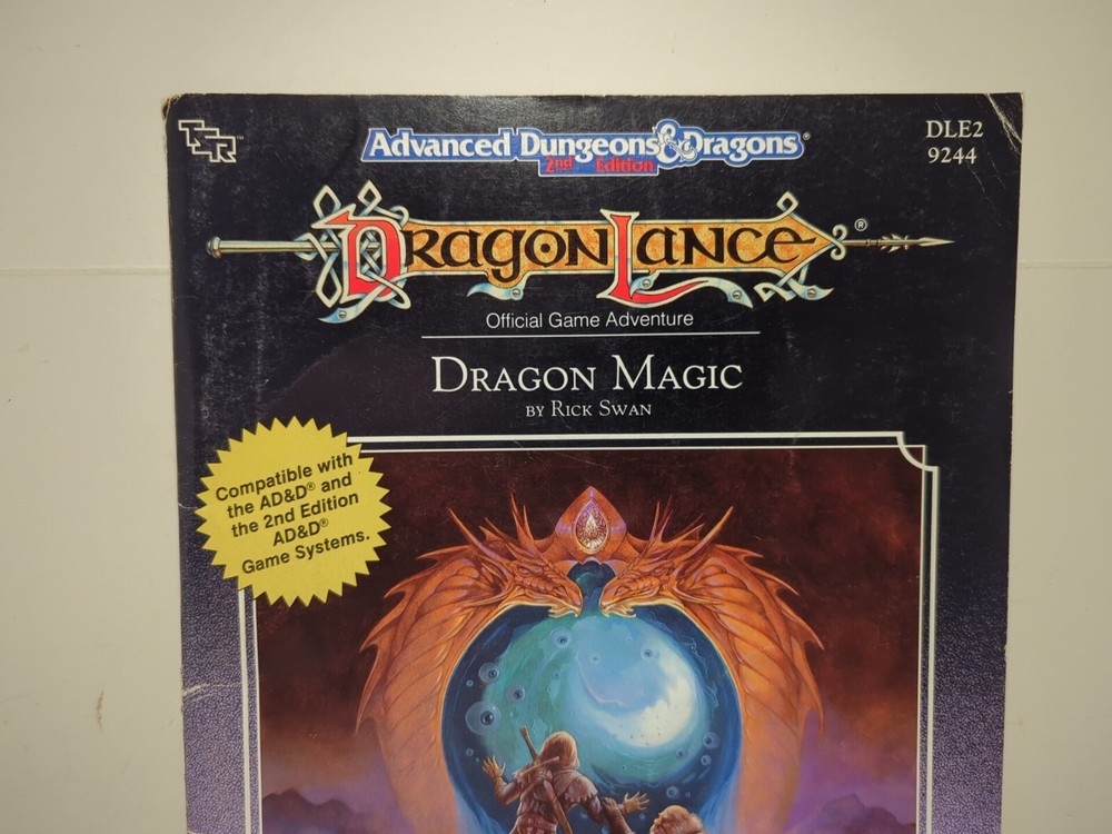 TSR Dragonlance DLE2 Dragon Magic 9244 Advanced Dungeons & Dragons With Map