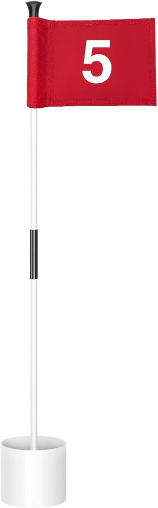 Miniature Golf Flagstick, Practice Putting Green Flags for Yard, Golf Pin Flag H