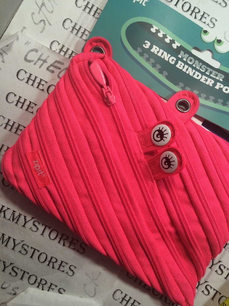 New ZIP IT 3 Ring Binder Pouch (Pink)