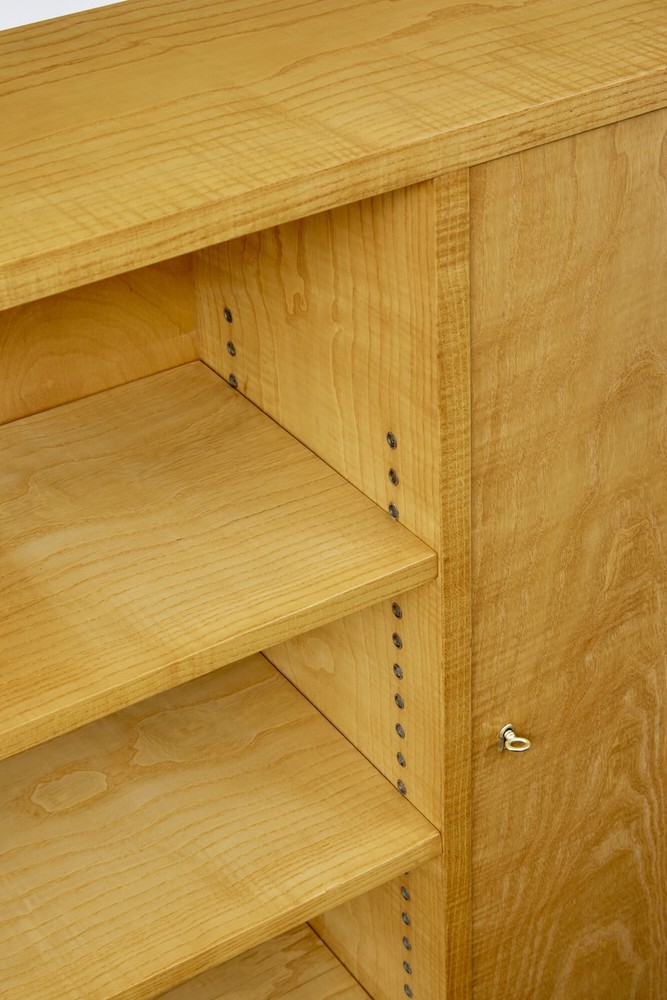 SWEDISH MID CENTURY ELM OPEN BOOKCASE