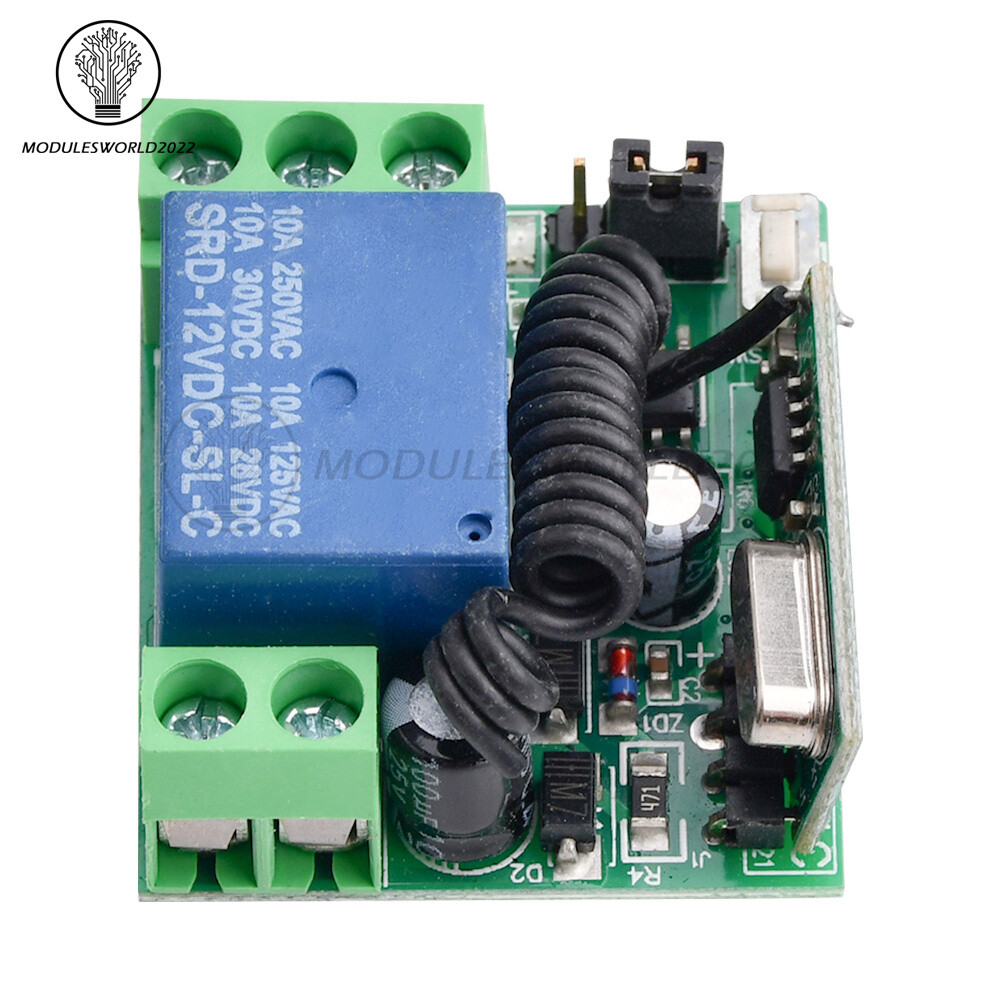 DC 12V 10A Relay 1CH Wireless RF Remote Control Switch Transmitter+ Receiver