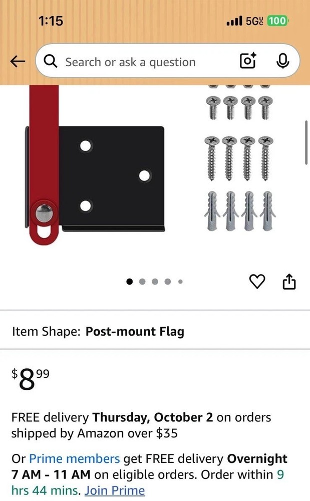 Merear Mailbox Flag Replacement Kit, Galvanized Steel for Mailbox, Red