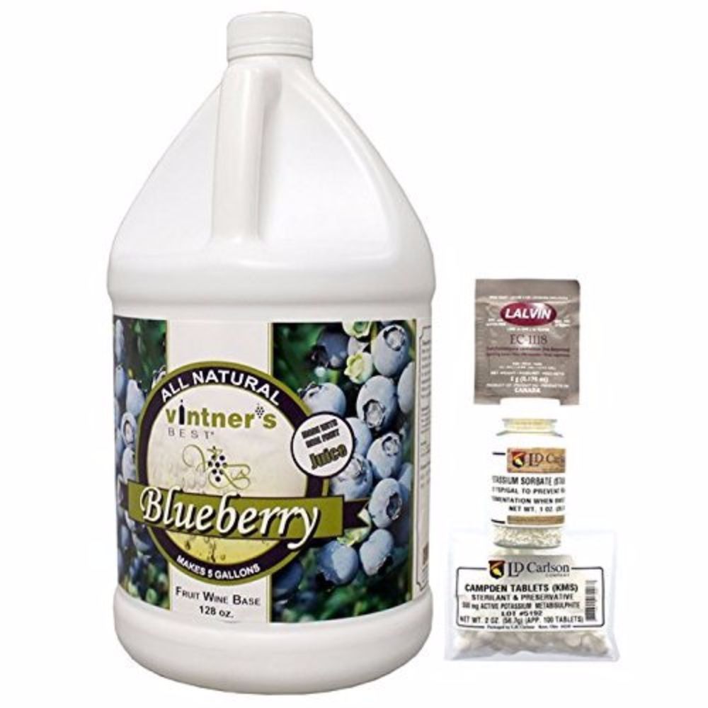 Complete Fruit Wine Base-Blueberry 128 oz. Jug