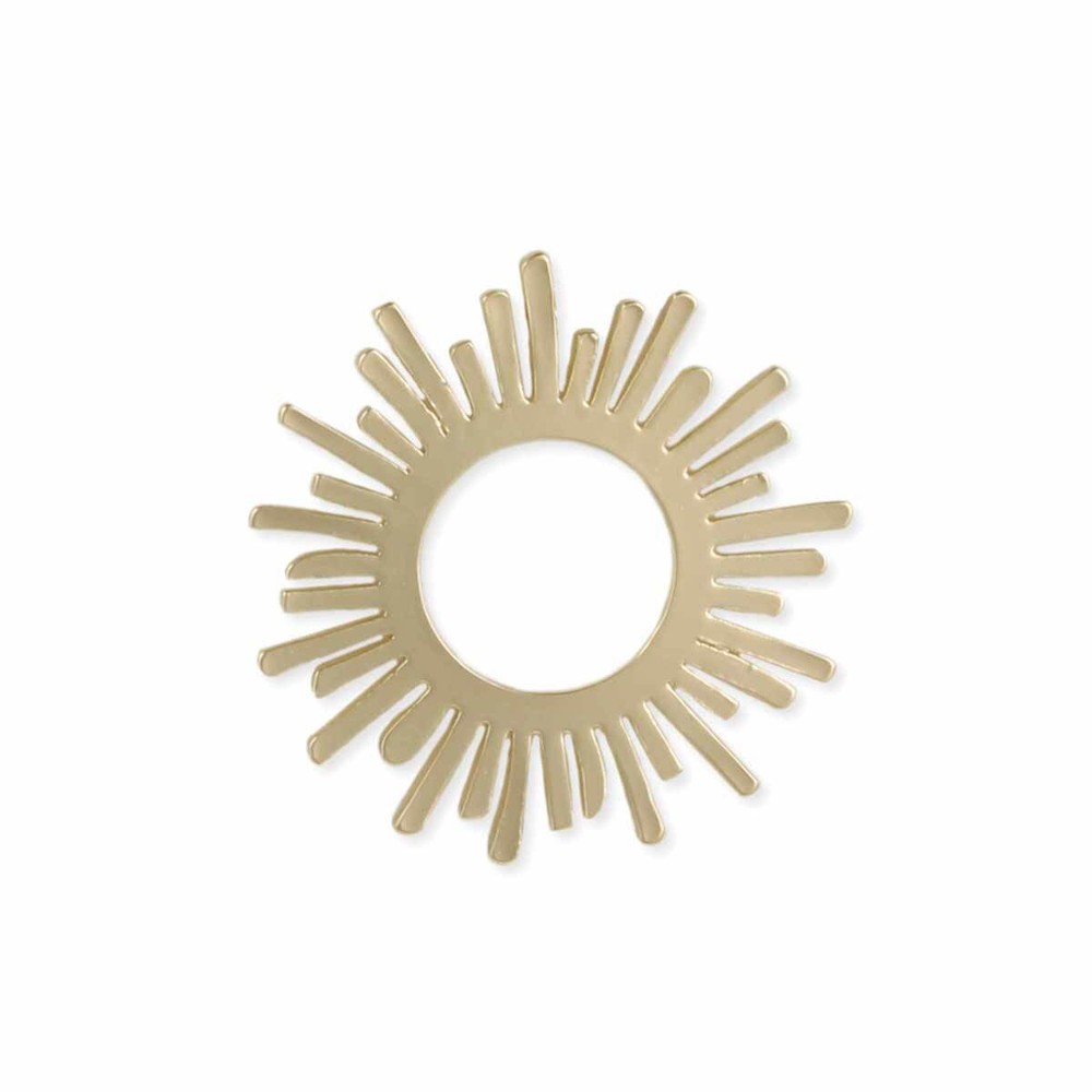 Tribal Rays Sun Gold Post Earring