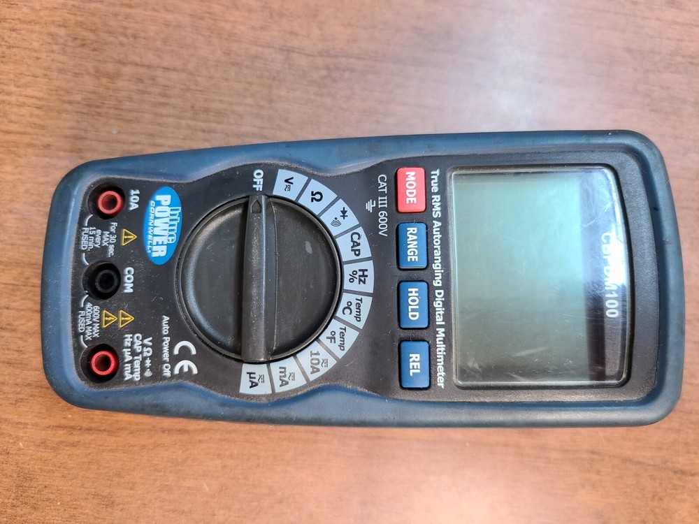 OEM! BLUE POWER CORNWELL TOOLS TRUE RMS AUTORANGING DIGITAL MULTIMETER CBPDM100