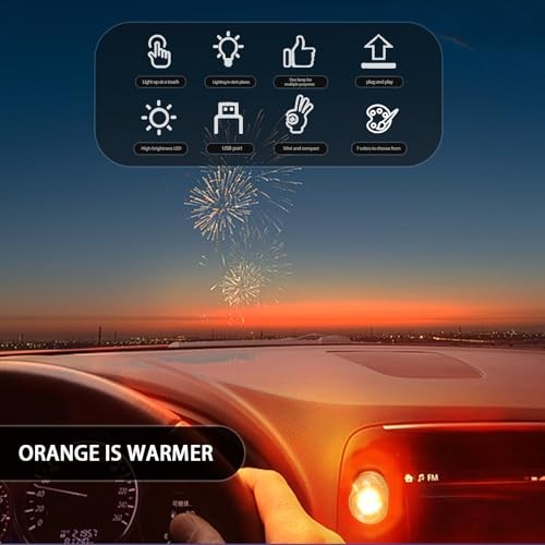 Mini USB Touch Control LED Ambient Light -4 Lighting Modes Pink