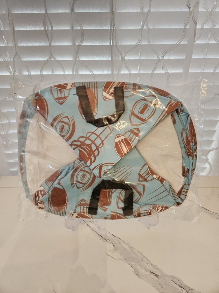 Football Round Laundry Hamper With Handles
