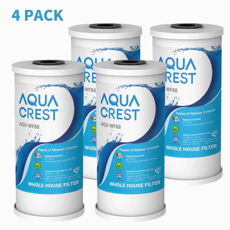 AQUA CREST FXHTC Whole House Water Filter Replacement for GE® FXHTC, GXWH40L(4)
