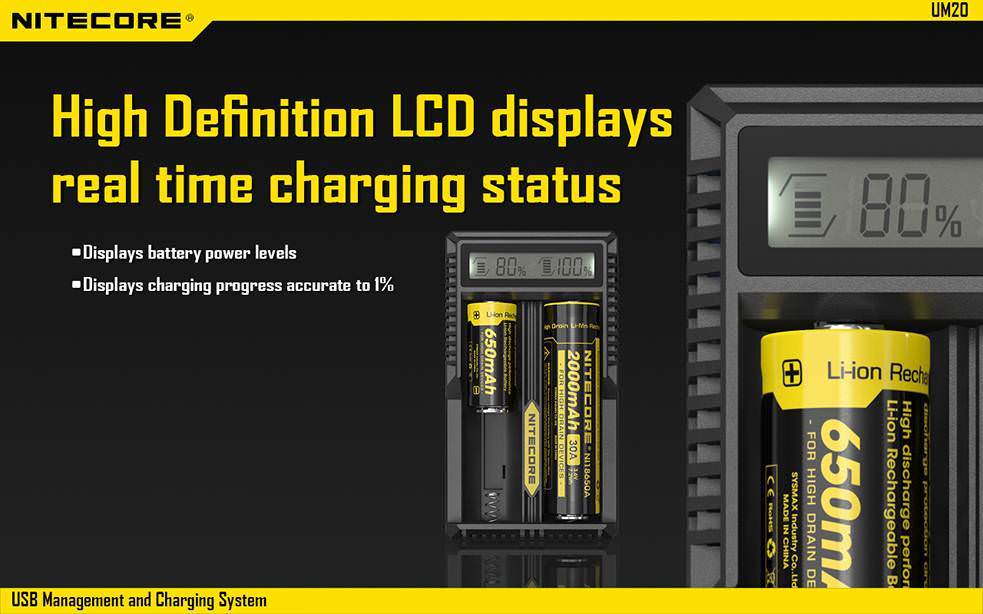 NITECORE UM20 USB powered smart charger