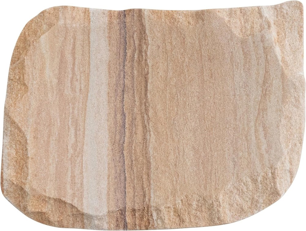 Rainbow Sandstone Soap Dish W/ Raw Edge Natural