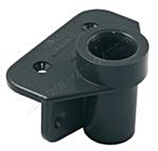 Side Mount Socket Plate White Plastic 19mm Diameter