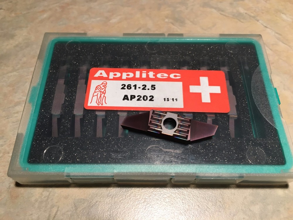 (4 PCS) Applitec 261-2.5 Carbide Insert AP202 Grade