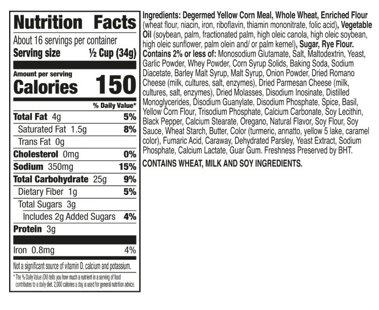 Chex Mix BOLD Garlic & Herb 20 oz Tub - 3 PACK