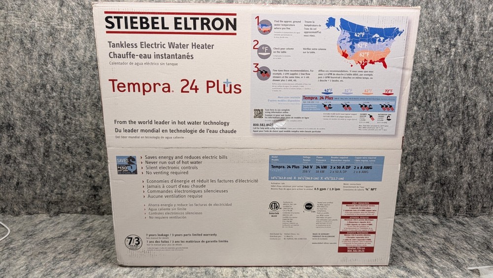 Stiebel Eltron Tankless Water Heater – Tempra 24 Plus – Electric, 24kW