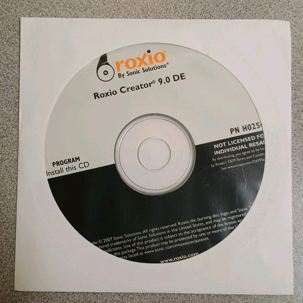 Roxio Creator 9.0 DE for Windows (CD-ROM, 2007) - Sealed