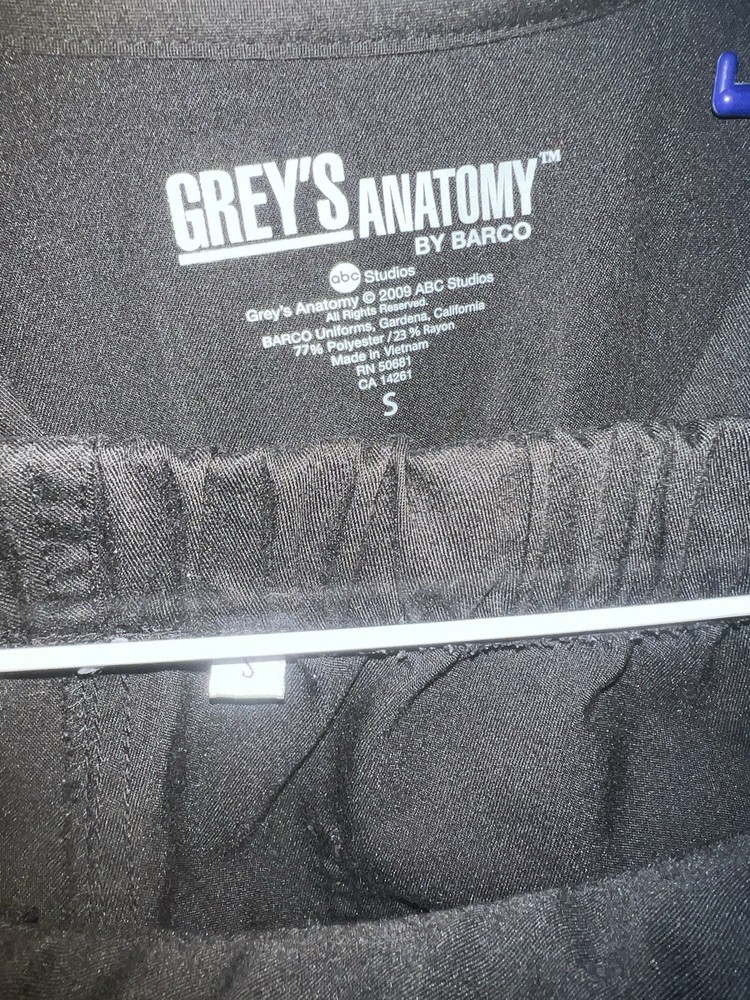 Greys anatomy By Barco Scrub Set Black Small