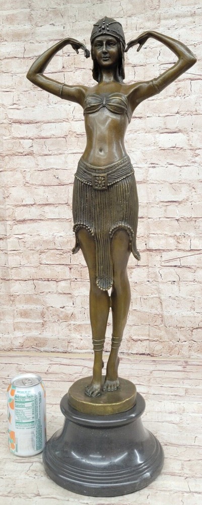 Signed D.H.Chiparus bronze statue, art deco dancer sculpture Hand Made Statue