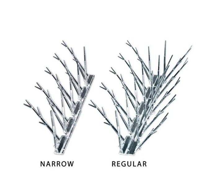 Bird-X Plastic Polycarbonate Bird Spikes Kit Adhesive Glue Covers 10ft Coverage