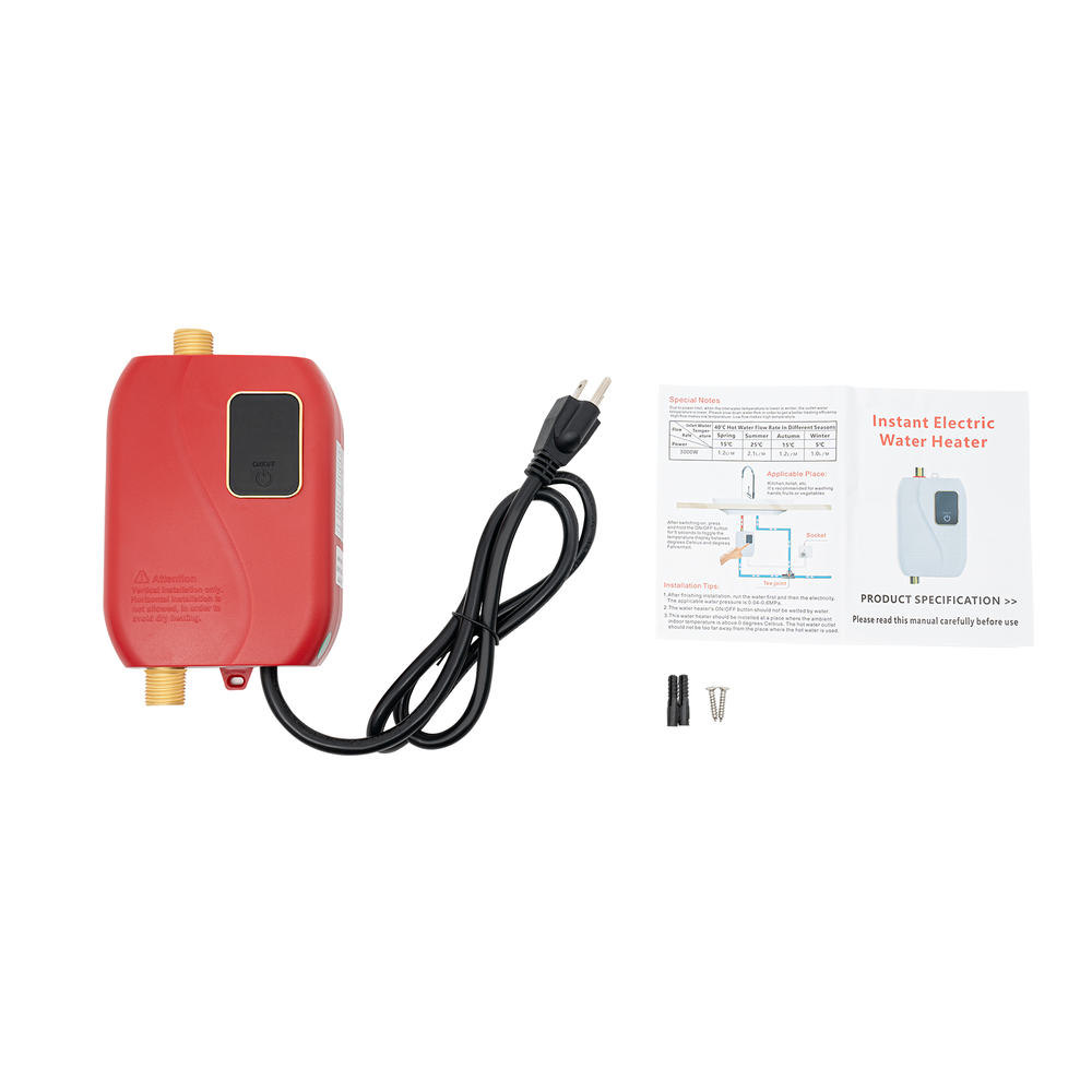 Electric Mini-Tank Water Heater, 110V 3KW Instant Point of Use Hot Water Heater