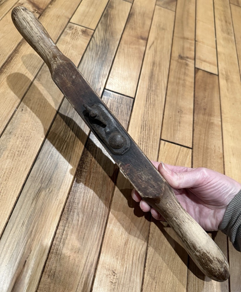 Antique Primitive 17.5” "T" Auger Handle Barn Beam Hand Drill Tool Adjustable
