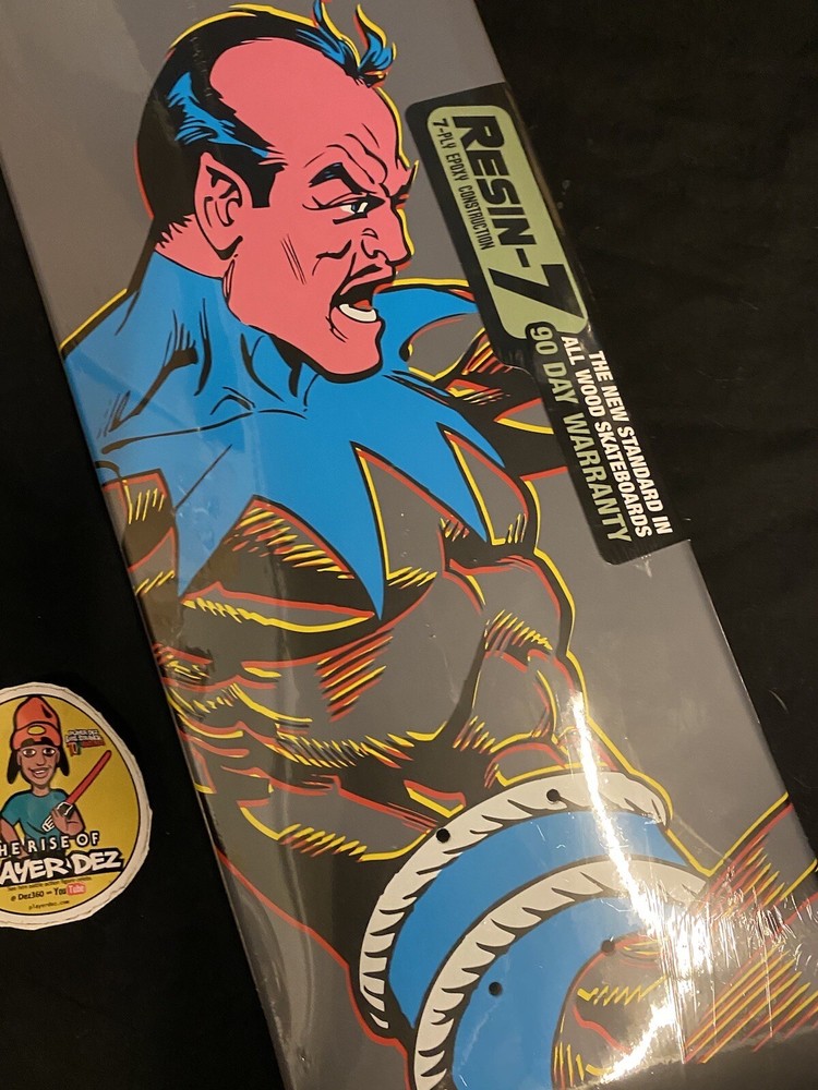 RARE Sinistro Youness Almost DC Comics Skateboard Deck Matte Grey Marvel