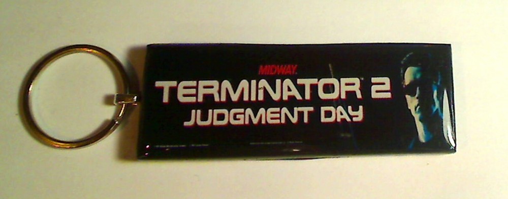 Terminator 2  Arcade Marquee Coin Door accessory Keychain