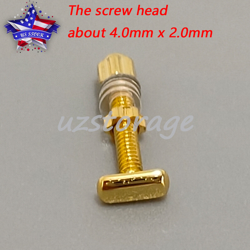 New Gold Curved Rectangle Screw&Bolt Replacement For C ar tier Eyeglasses Frame