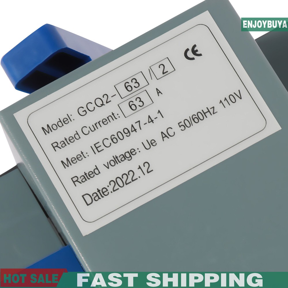 AC110V 2P 63A Mini Dual Power Automatic Transfer Switch Toggle Control Converts