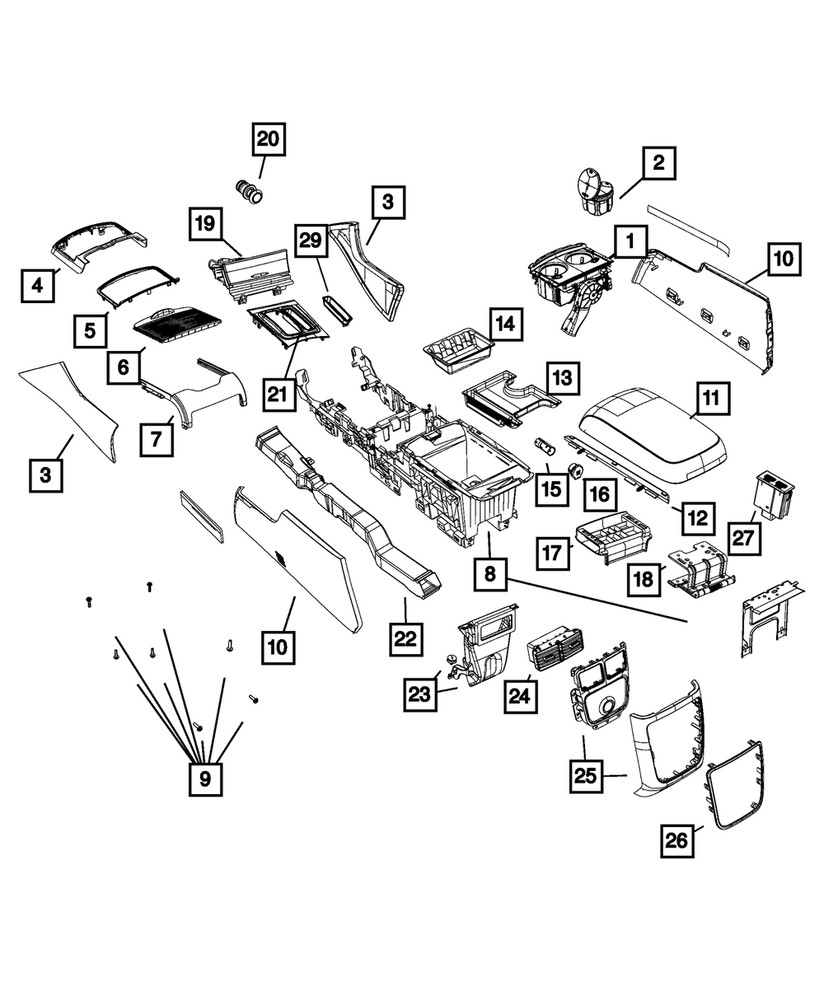 Genuine Mopar Charging Port USB 68253158AB
