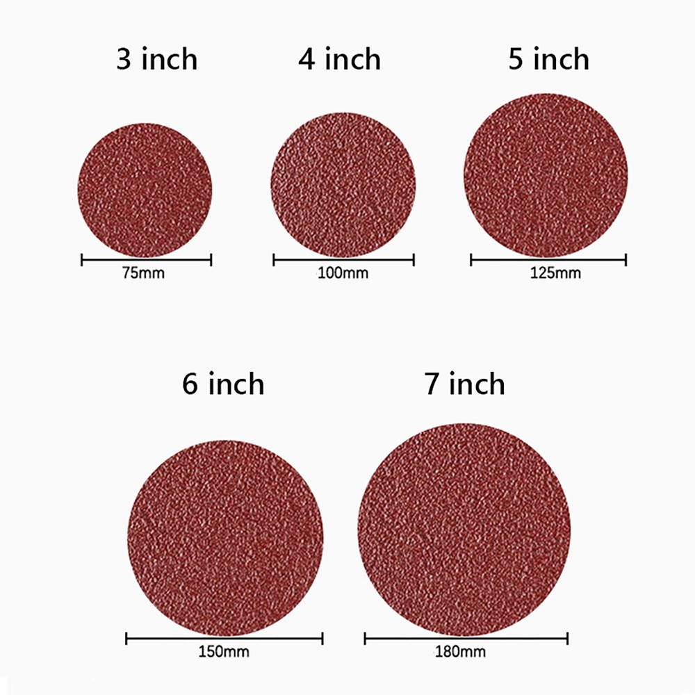 Hook & Loop Sanding Discs 3"-7" Grit 40 - 2000 Abrasive Grinding Sandpaper