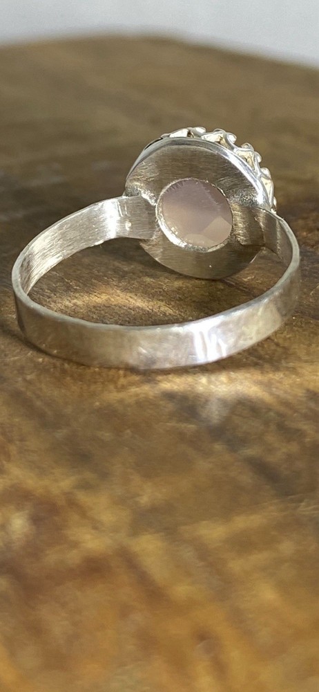 Sterling Silver .925 Pink Quartz Ring Size 5.5
