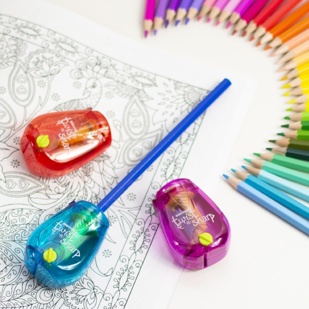 Bostitch Office Pencil Sharpener, Manual, One Assorted Single,