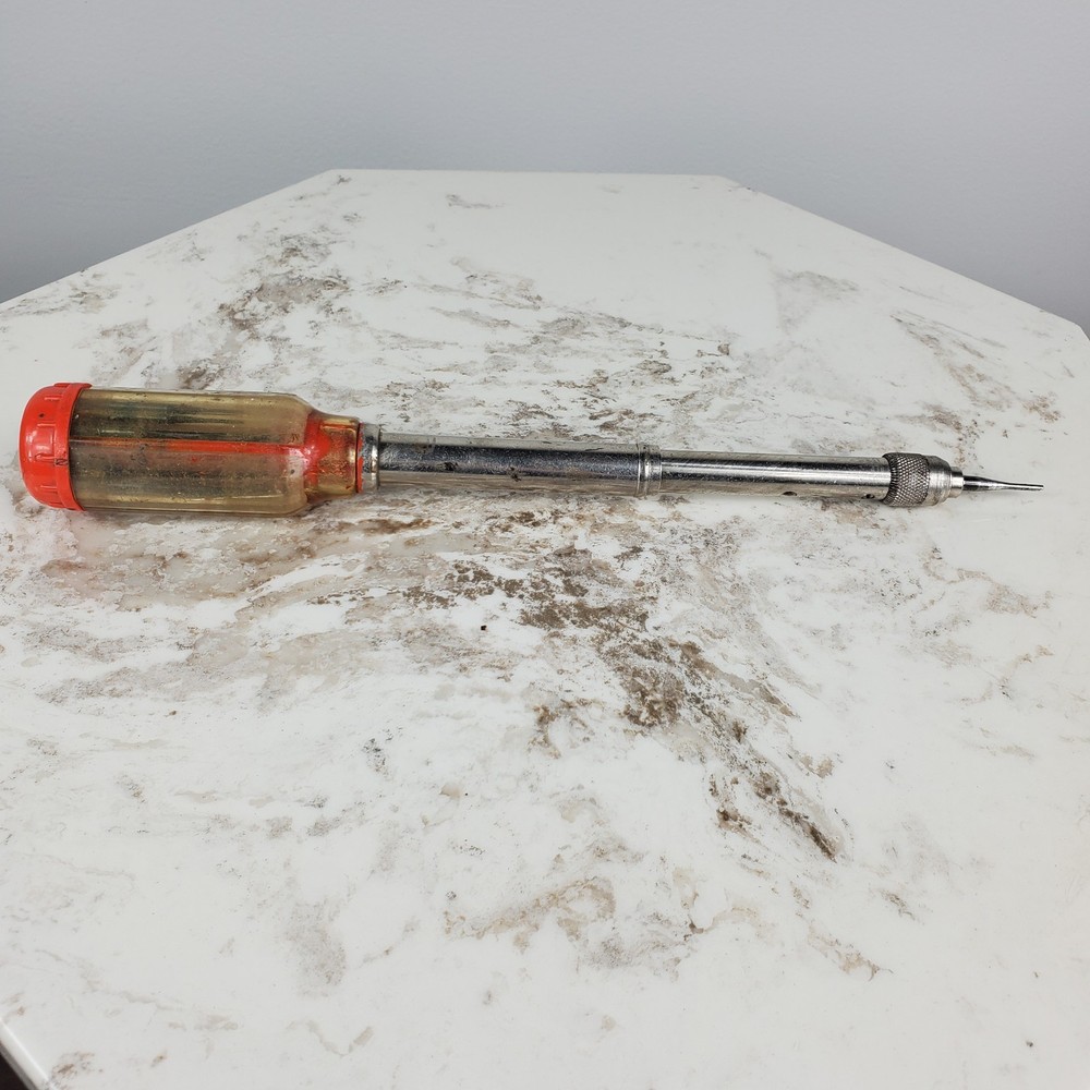 Vintage Dunlap Push Drill Screwdriver Germany 9 Bits Fulton