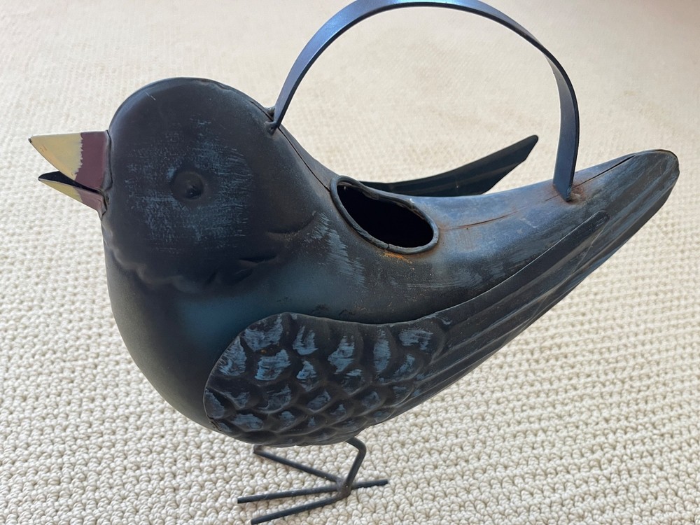 Bird Watering Can Rustic Garden Charming Unique Decor
