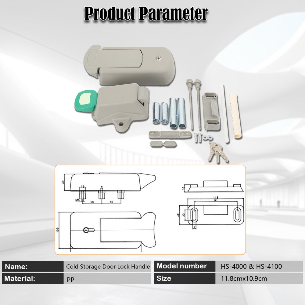 Cold Storage Doors Lock Handle PP Material Universal Freezer Door Lock Handle